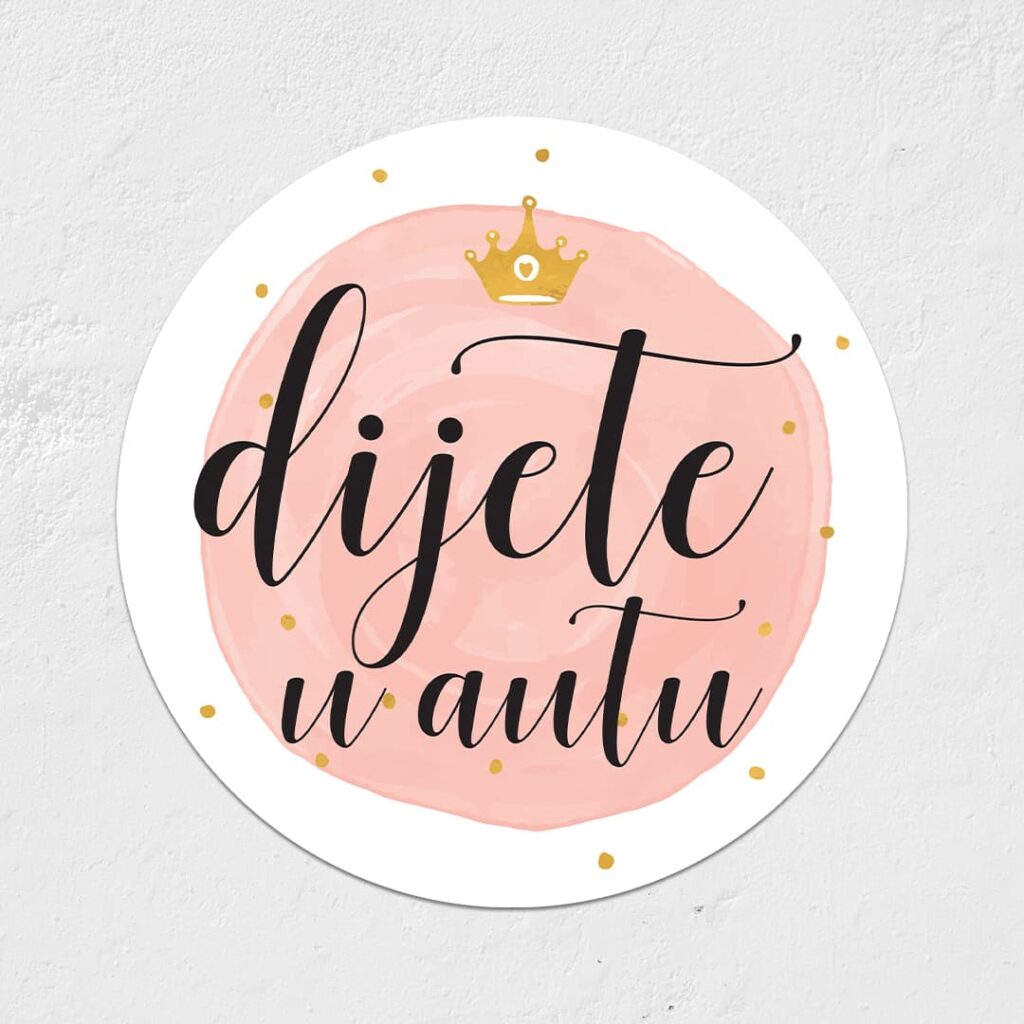 naljepnica beba u autu