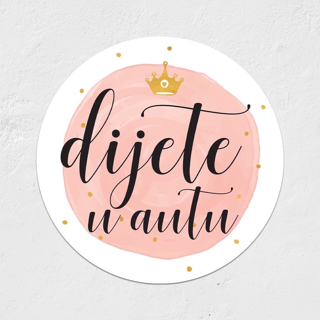 naljepnica beba u autu